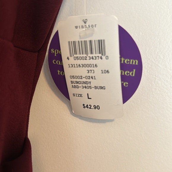 Windsor Dress Red/Maroon Cowl Neck - Picture 3 of 3